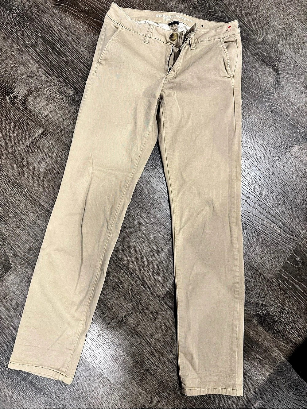American Eagle Outfitters Super Stretch Skinny Khaki Pants Beige Size 8